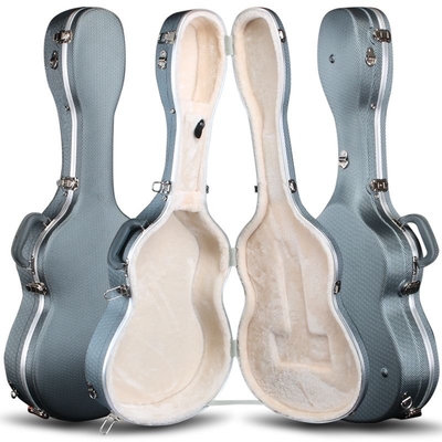 La spinta impermeabile T della schiuma della cassa della chitarra acustica dell'ABS ha modellato duro la superficie concava