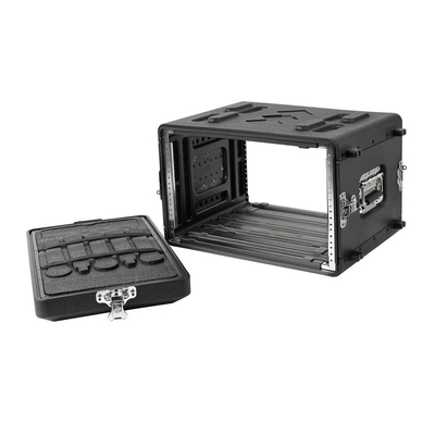 PE nero 15&quot; della cassa della strada del supporto di scaffale di volo 6U profondità per l'amplificatore audio