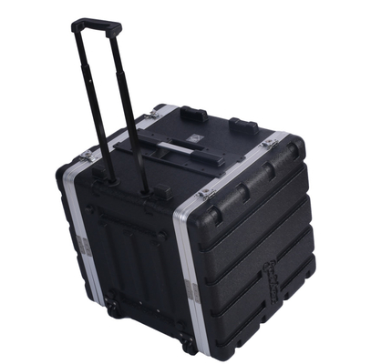 ABS 19&quot; cassa del supporto di scaffale di volo di rotolamento 10U con le ruote per l'audio del DJ