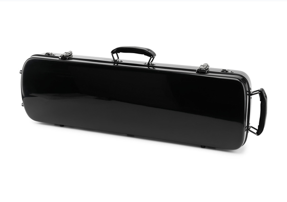 Il nero duro della cassa del violino rettangolare della vetroresina impermeabile