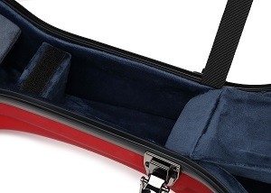 Resistenza della rottura della cassa dello scaffale di Matte Red Fiberglass Classical Guitar