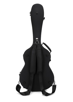 Caso duro del PVC Matte Black Leather Fiberglass Guitar con le cinghie dello zaino