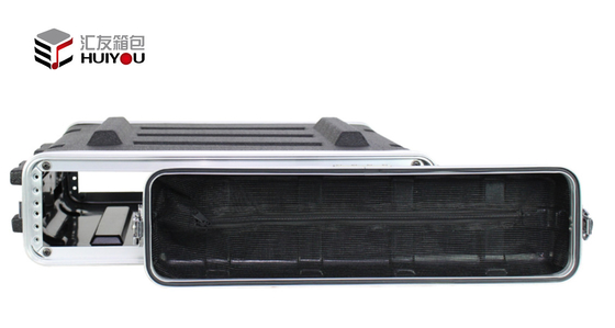 Compatto 2U Shallow Rack Case Portatile e protettivo colore nero