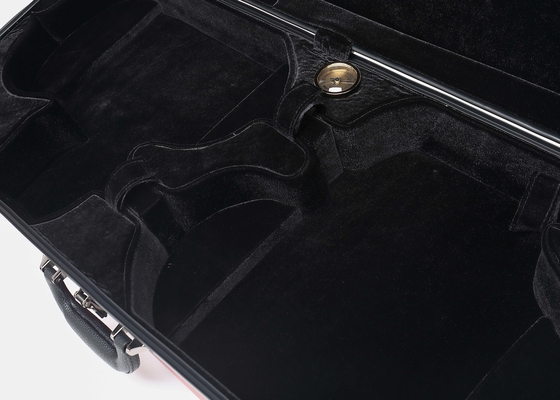 Cassa durevole del violino del doppio della vetroresina nel rosso con le ruote