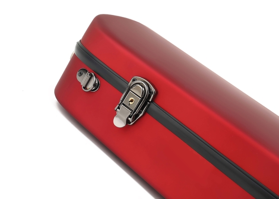 Cassa durevole del violino del doppio della vetroresina nel rosso con le ruote